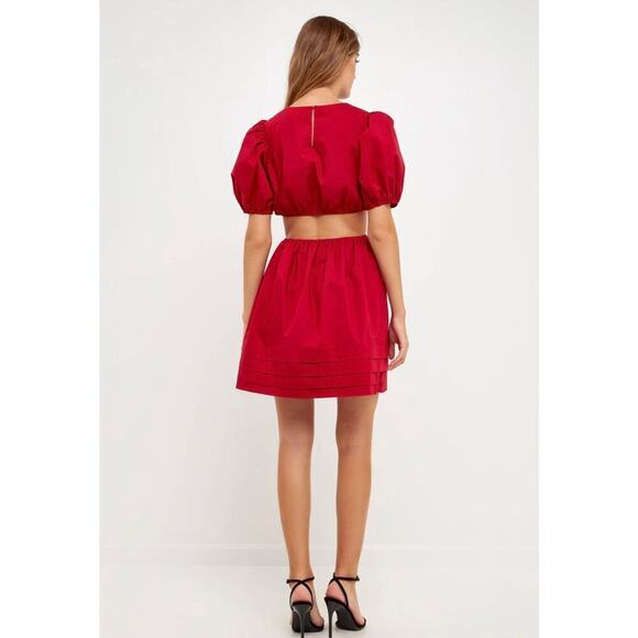 Anthropologie ENGLISH FACTORY Pleats with Cut-out Detail Mini Dress, Siz… - Picture 4 of 12